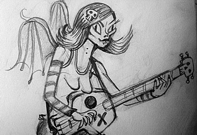 vAMP band bass brandonreese highfivefactory rock sketch vampire