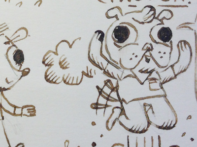 doodling with new nib comics dog doodle ink nib pen pug