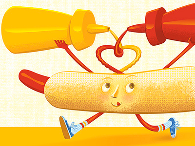 FOOT LONGing food foodie foot long hot dog ketchup mustard poster