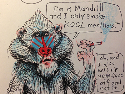 Mandrill mandrill menthol sketchbook smoker