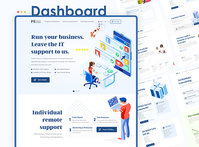 IT Support website UX/UI design design ui ux uxui web design