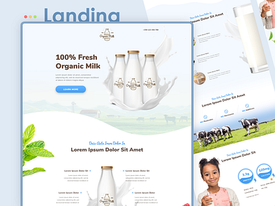 Milk Landing Page UX/UI design landing ui ux uxui web design