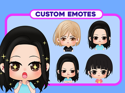 Custom Emotes emote illustration twitch vector