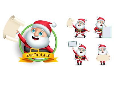 3d Santa animation art beard cartoon character christmas cute design emote graphic design happy illustration old man printable santa claus unique vector white board