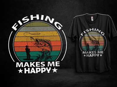 Typography and Custom Fishing T-Shirt Design. by BRISTI AKTER on