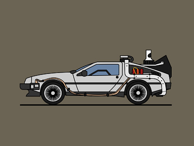 Delorean design illustration vector