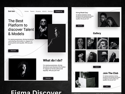 Discover Talent and models Website Landing Page in Figma✌️ design figma figma design ui ux web design web development website design website development