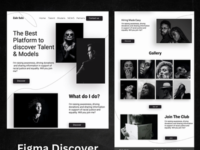 Discover Talent and models Website Landing Page in Figma✌️