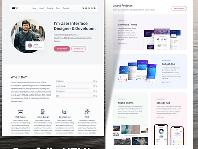 😎Portfolio HTML Template With Source Code ✌️ design figma figma design portfolio template portfolio website source code ui ux web design web development website landing page