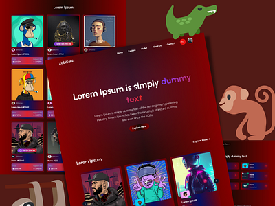 This is a modern and attractive NFT Art website🚀 3d animation branding design figma figma design graphic design illustration logo motion graphics nft nftdesign ui ux web design web development website