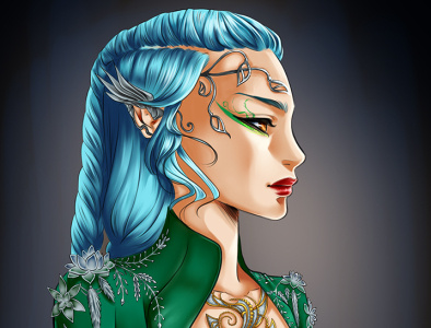 Elf queen illustration