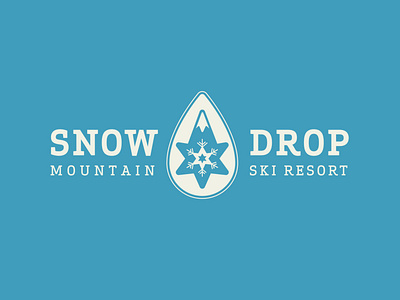 Daily Logo Challenge: Ski Resort daily logo challenge design drop graphic design logo logo design mountain resort ski snow snowflake