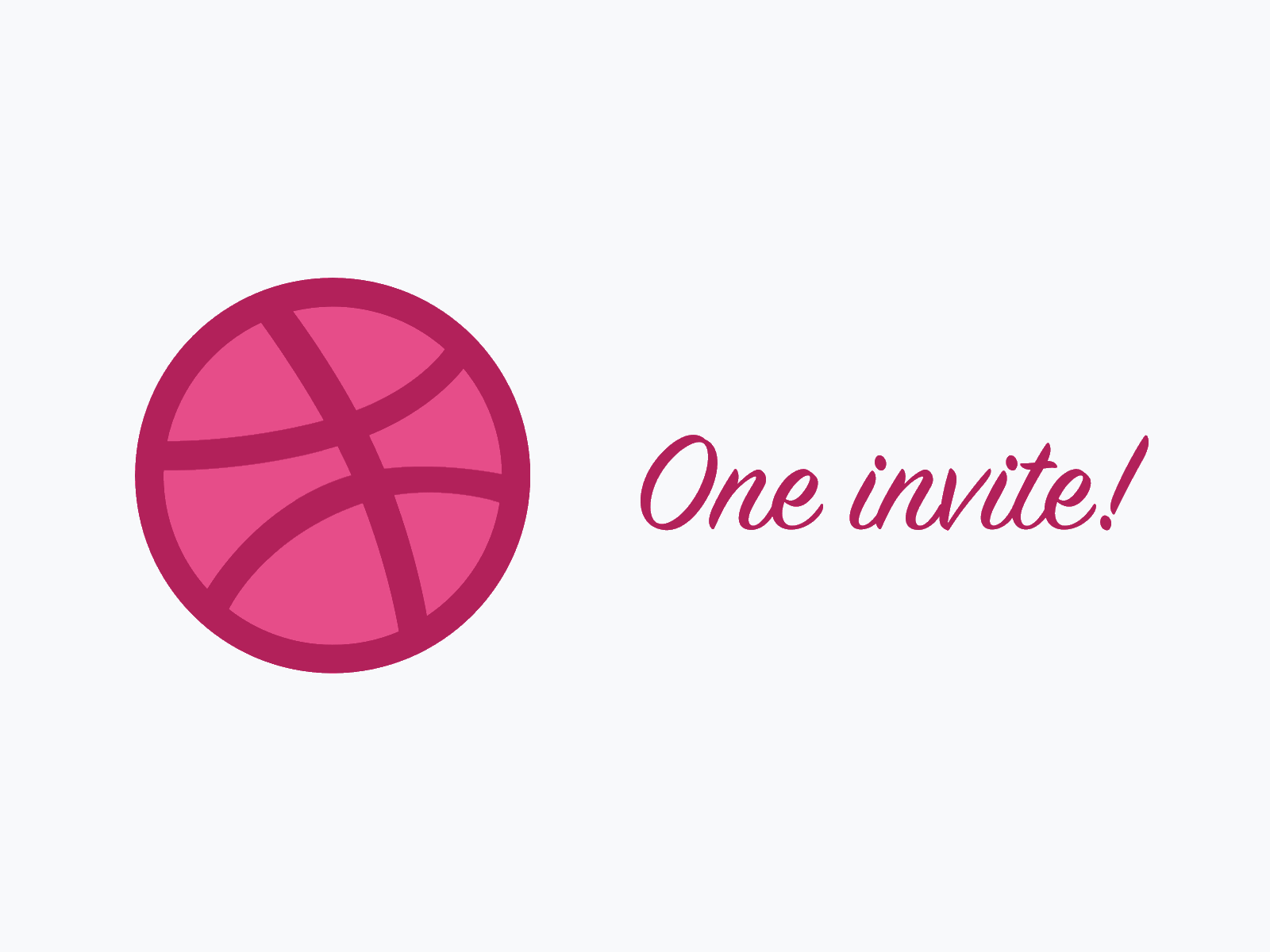 One Invite! animation branding design dribbble giveaway giveaways invitation invitations invite invite design invite giveaway invites