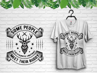 Hunting T-Shirt Design calligraphy clothing design fashion graphic design hunting t shirt design illustration logo t shirt tshirt tshirtdesign v