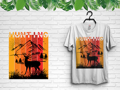 Hunting T-Shirt Design calligraphy clothing design fashion graphic design hunting t shirt design illustration logo t shirt tshirt tshirtdesign