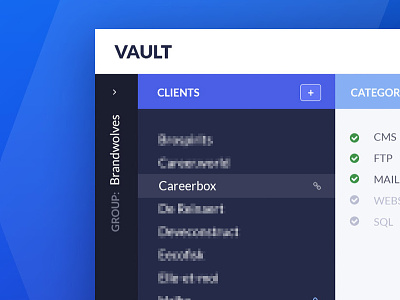 Vault App - improved layout manager password