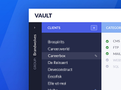 Vault App - improved layout