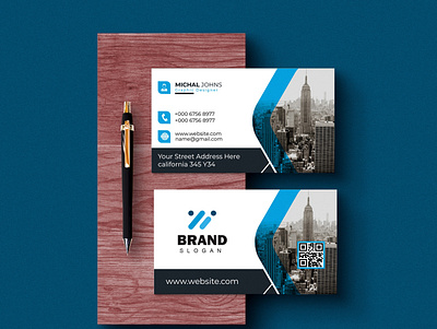 Professional Business Card Template abstract business card blue business card branding business card company branding corporate business card design designer elegant business card graphics instagram post modern business card professional business card ready print template