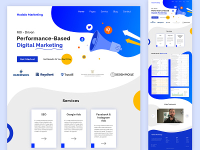 Marketing agency web UI design