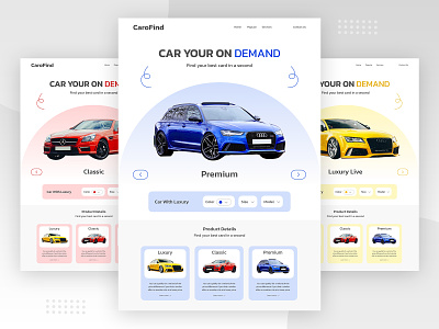 Car Add To Cart Web Application UI Design