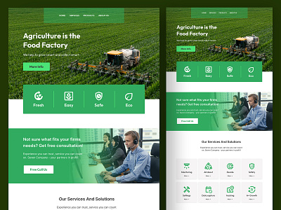 Agriculture technology website design
