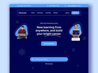 E-learning website UI design