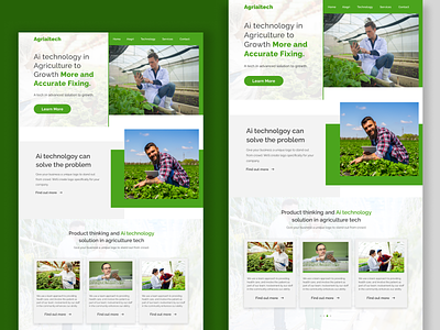 Agriculture Ai tech website UI design