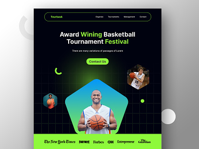 Sports website UI design