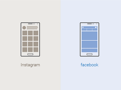 Instagram And Facebook Mobile Ui V