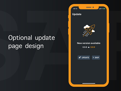 Optional Update Page Design app design flat mobile mobile app mobile app design mobile design mobile ui mobile ux ui ui design uidesign update page design ux