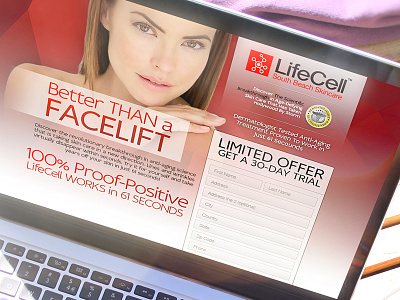 Product Page Redesign lifecell registration skincare