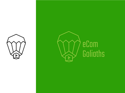 eCom Goliaths flat green logo minimalist modern package parachute video