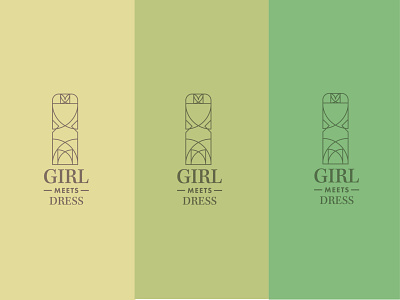 Girl meets dress logo brand identity flat icon identity logo minimalist