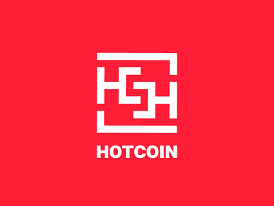 HotCoin Logo flat logo minimalist modern
