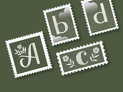 36 Days of Type (Stamps) 36 days of type dropcaps goodtype illustrator letter stamps lettering stamps type typography
