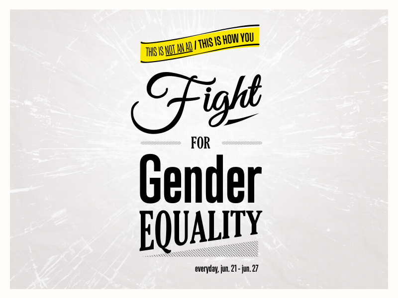 Fight for gender equality by CAT on Dribbble