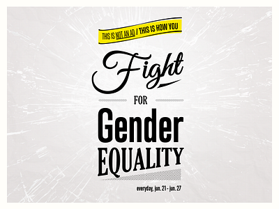 Fight for gender equality gender equality typography