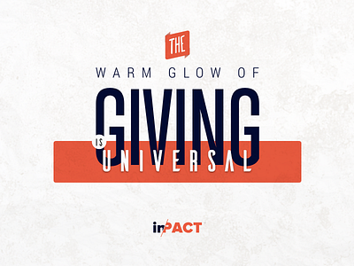 Giving is universal give giving lettering universal