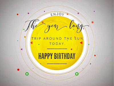 Wishing Happy Birthday the astrophysicist way happy birthday orbits postcard sun wish