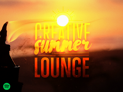 Spotify Playlist Cover album cover lettering lounge spotify summer sun typography