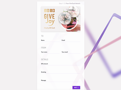 GivtCards: The evolution of a giving brand #4 - the form card charity and giving circles digital card form gift cards material design structure