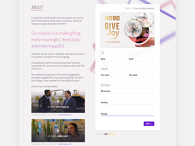 GivtCards: The evolution of a giving brand #6 - About Us page