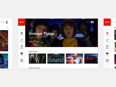 Netflix Redesign - Home app minimal movies netflix redesign streaming tv-series ui ux web