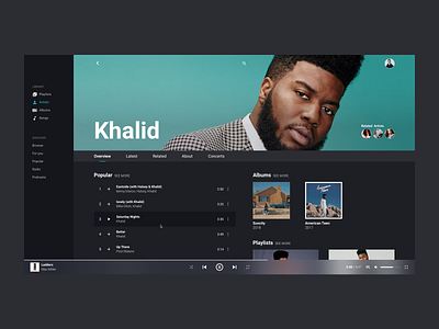 Artist Page - Music Player