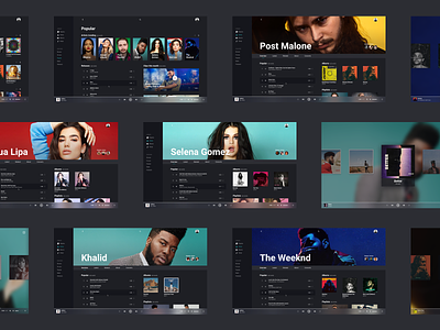 Overview - Music Player artist clean concept design interface minimal music player ui ux