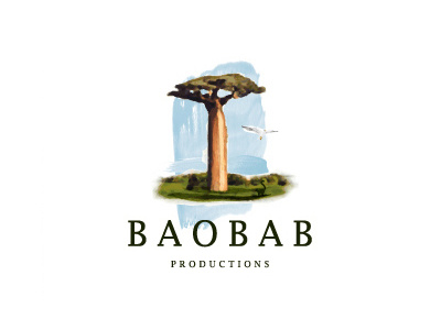Baobab Productions africa baobab film logo madagascar movie nature painting productions vector