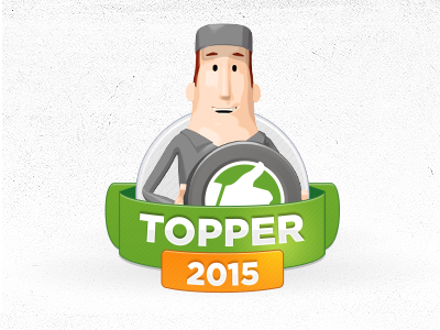 BesteGarage.nl Topper 2015 2015 3d automotive badge car garage karakter thumb topper weel