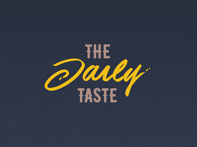 The Daily Taste blue chef daily food logo restaurant taste type yellow