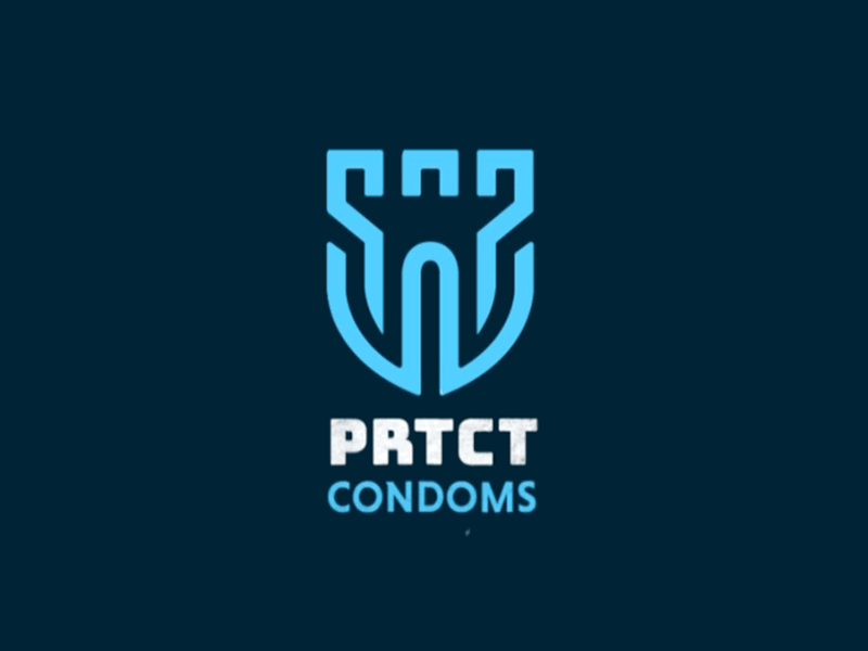 Logo PRTCT Condoms ANIMATION animation clip condom girl line logo movement pleasure sex velvet video woman