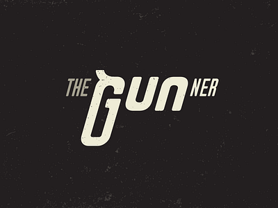 The Gunner Typography logo black bullet font gun gunner hitman logo movie poster shoot type typography